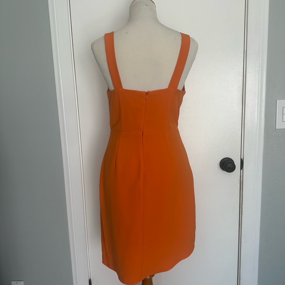 Adelyn Rae Asymmetrical Orange Dress - Picture 3 of 8
